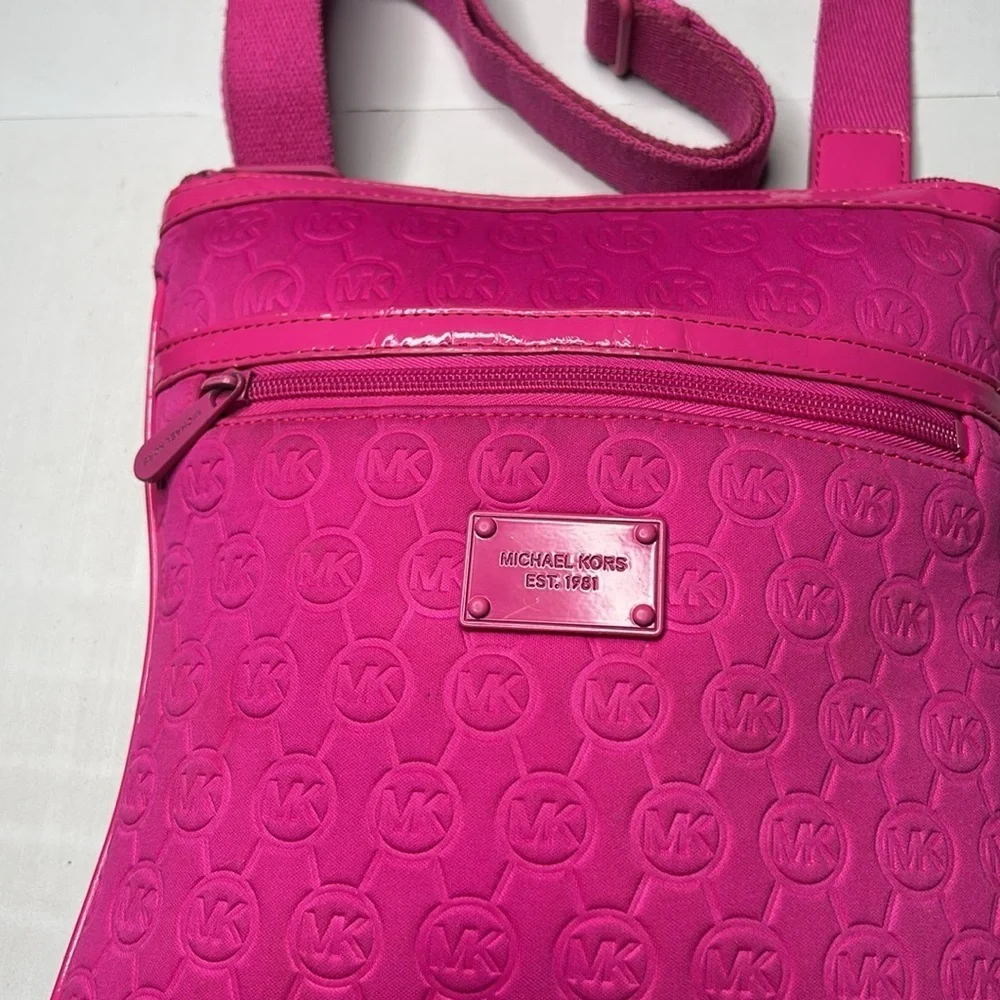 Michael Kors Fuschia Pink Adjustable Straps Shoulder Bag